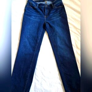 Talbots Blue Skinny Highrise Jeans With Stretch Waistband Size 4 Petite